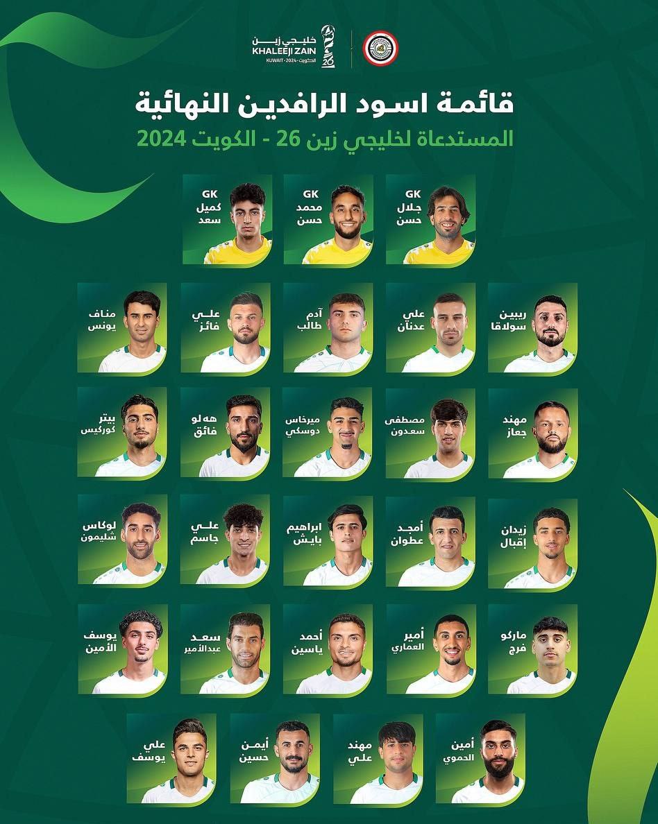 كاساس يعلن عن التشكيلة النهائية المشاركة بخليجي 26 في الكويت