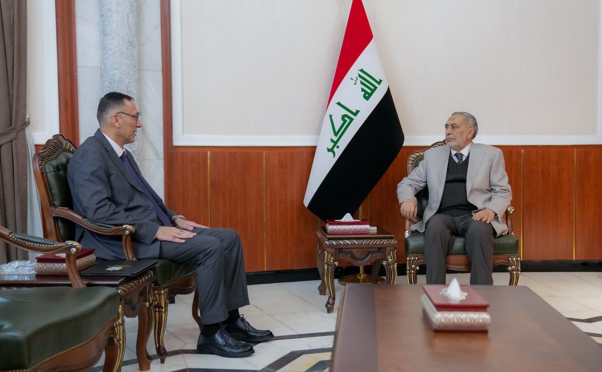 العراق يجدد دعمه لفلسطين خلال لقاء المشهداني بالسفير الفلسطيني