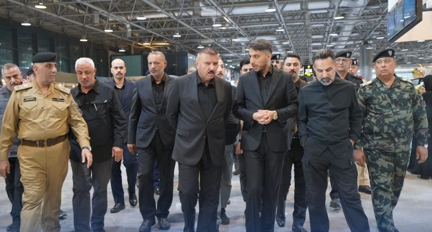 وزير الداخلية يصل الى مطار النجف