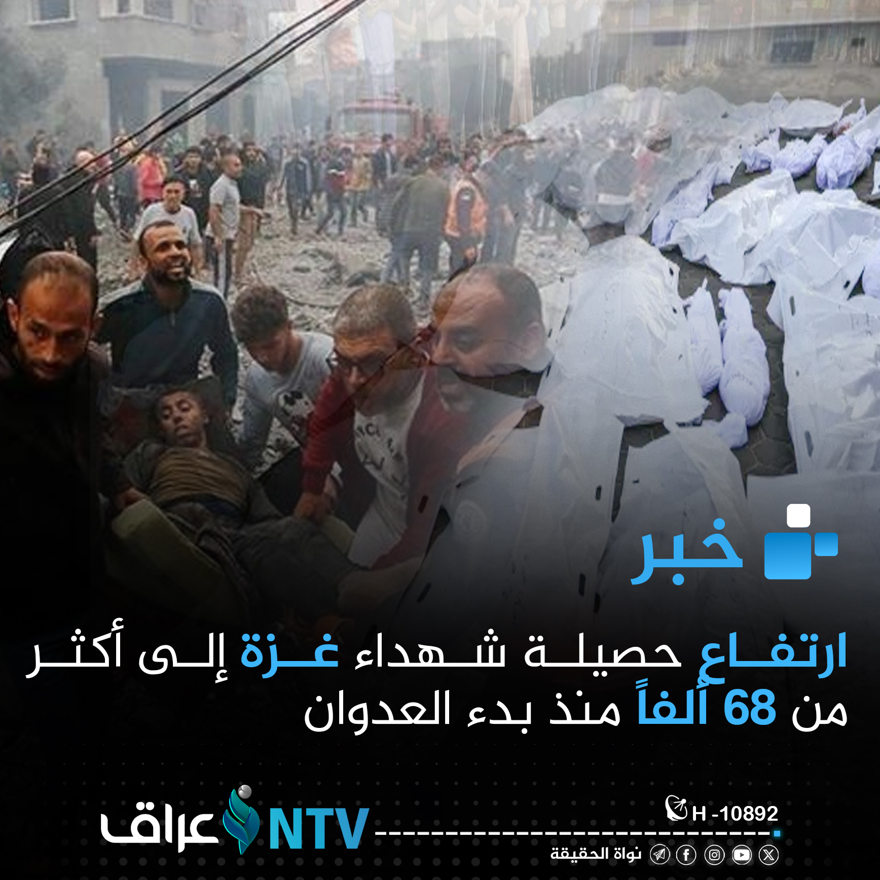 ارتفاع حصيلة شهداء غزة إلى أكثر من 68 ألفاً منذ بدء العدوان