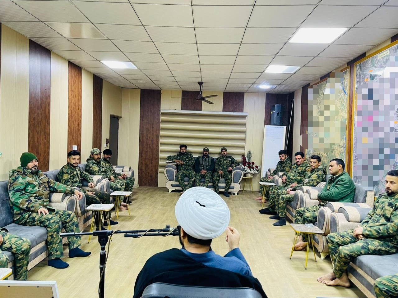 اللواء 12 بالحشد يقيم مجلس عزاء بذكرى وفاة أم البنين  عليها السلام