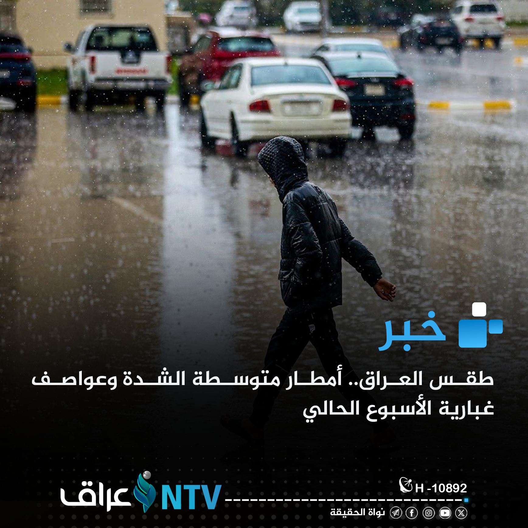 طقس العراق.. أمطار متوسطة الشدة وعواصف غبارية الأسبوع الحالي