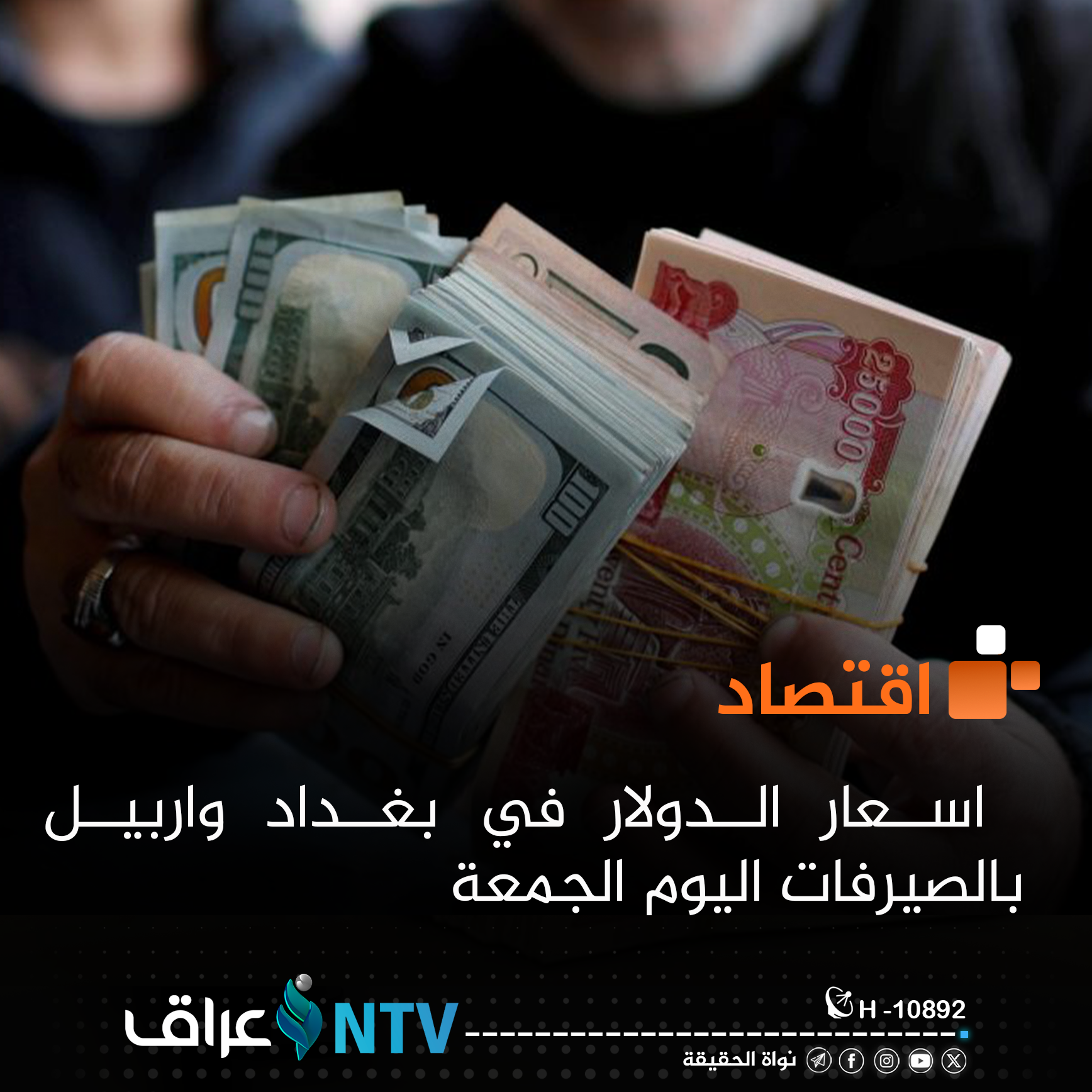  اسعار الدولار في بغداد واربيل بالصيرفات اليوم الجمعة