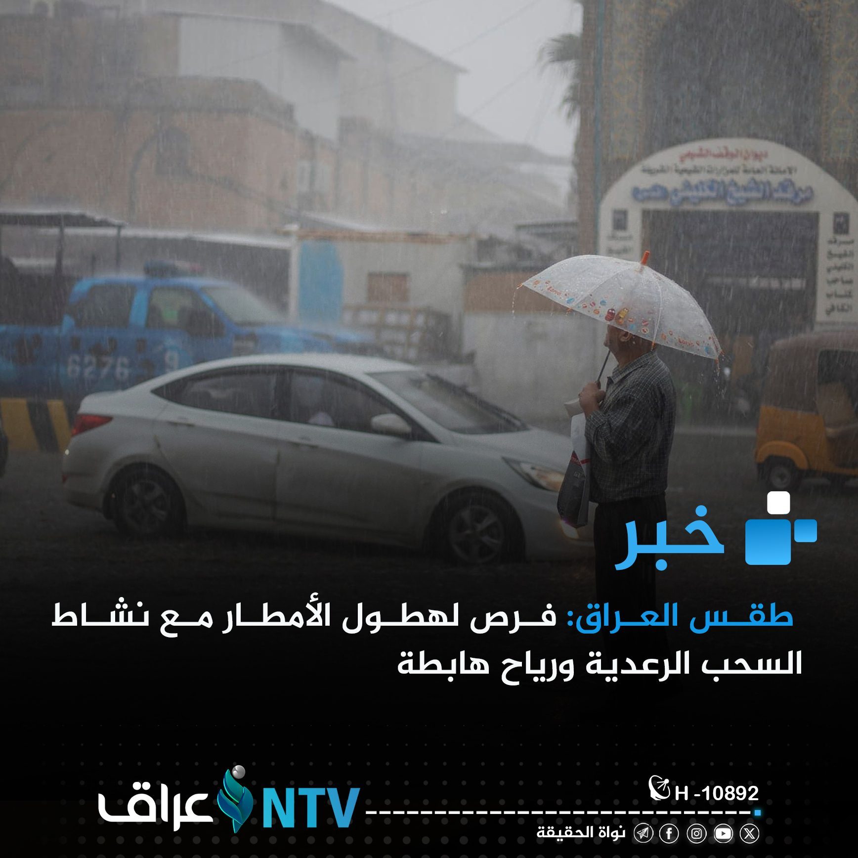 طقس العراق: فرص لهطول الأمطار مع نشاط السحب الرعدية ورياح هابطة