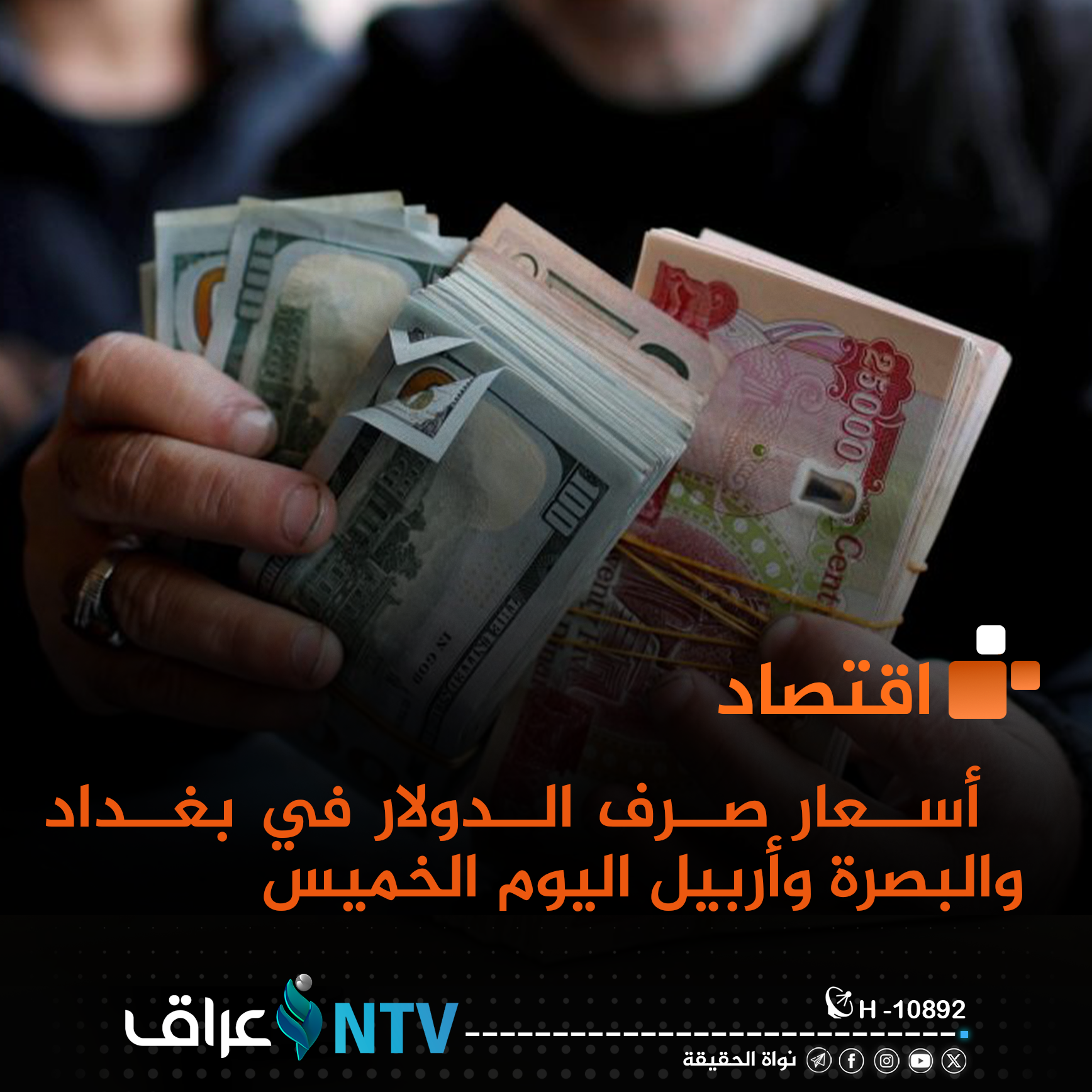 أسعار صرف الدولار في بغداد والبصرة وأربيل اليوم الخميس