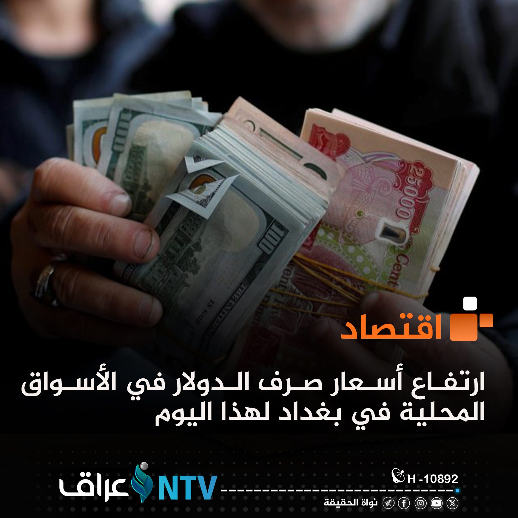 ارتفاع أسعار صرف الدولار في الأسواق المحلية في بغداد لهذا اليوم