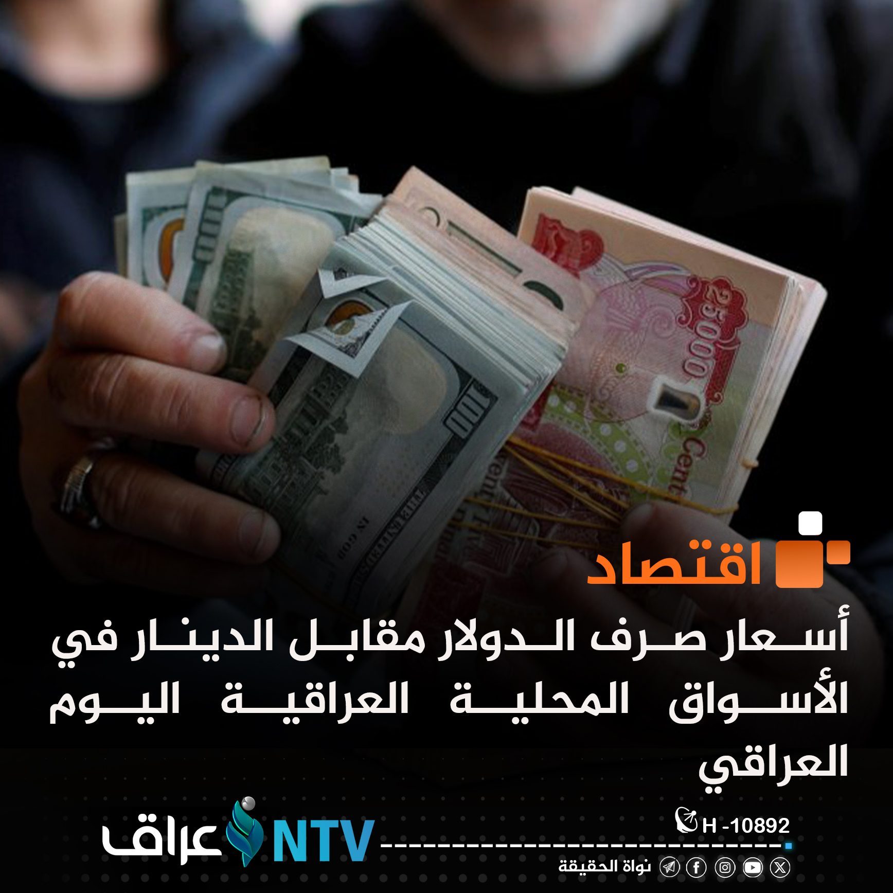 أسعار صرف الدولار مقابل الدينار في الأسواق المحلية العراقية اليوم