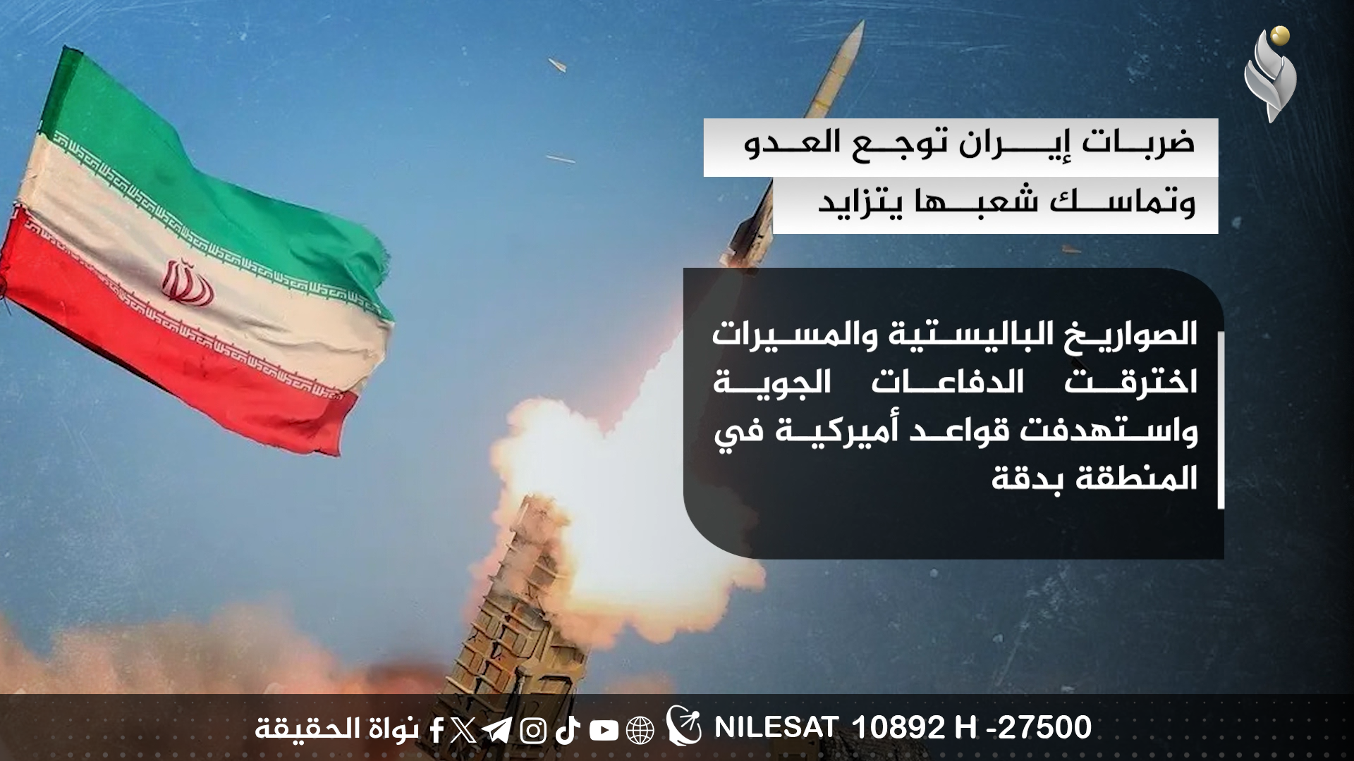 ضربات ايران توجع العدو وتماسك شعبها يتزايد